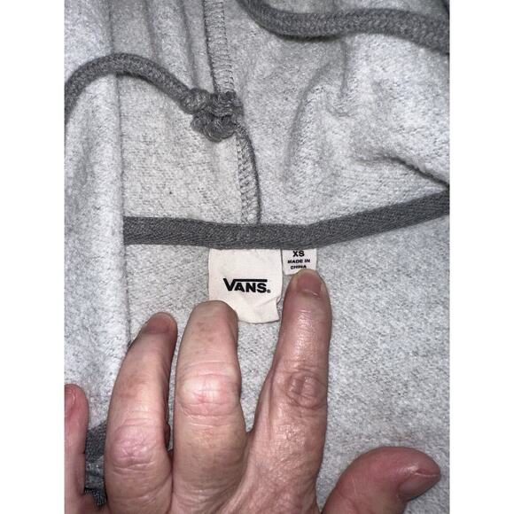 Vans‎ Women's Side With Zip Grey Heather Crop Hoodie Size XS - Picture 5 of 6